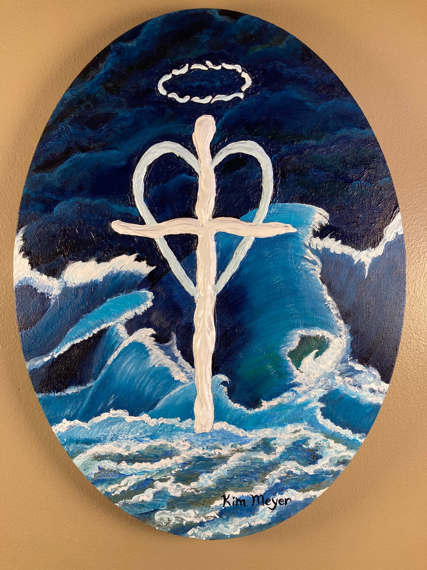 “Steadfast Love” – Original 16x20 Oval Acrylic Painting