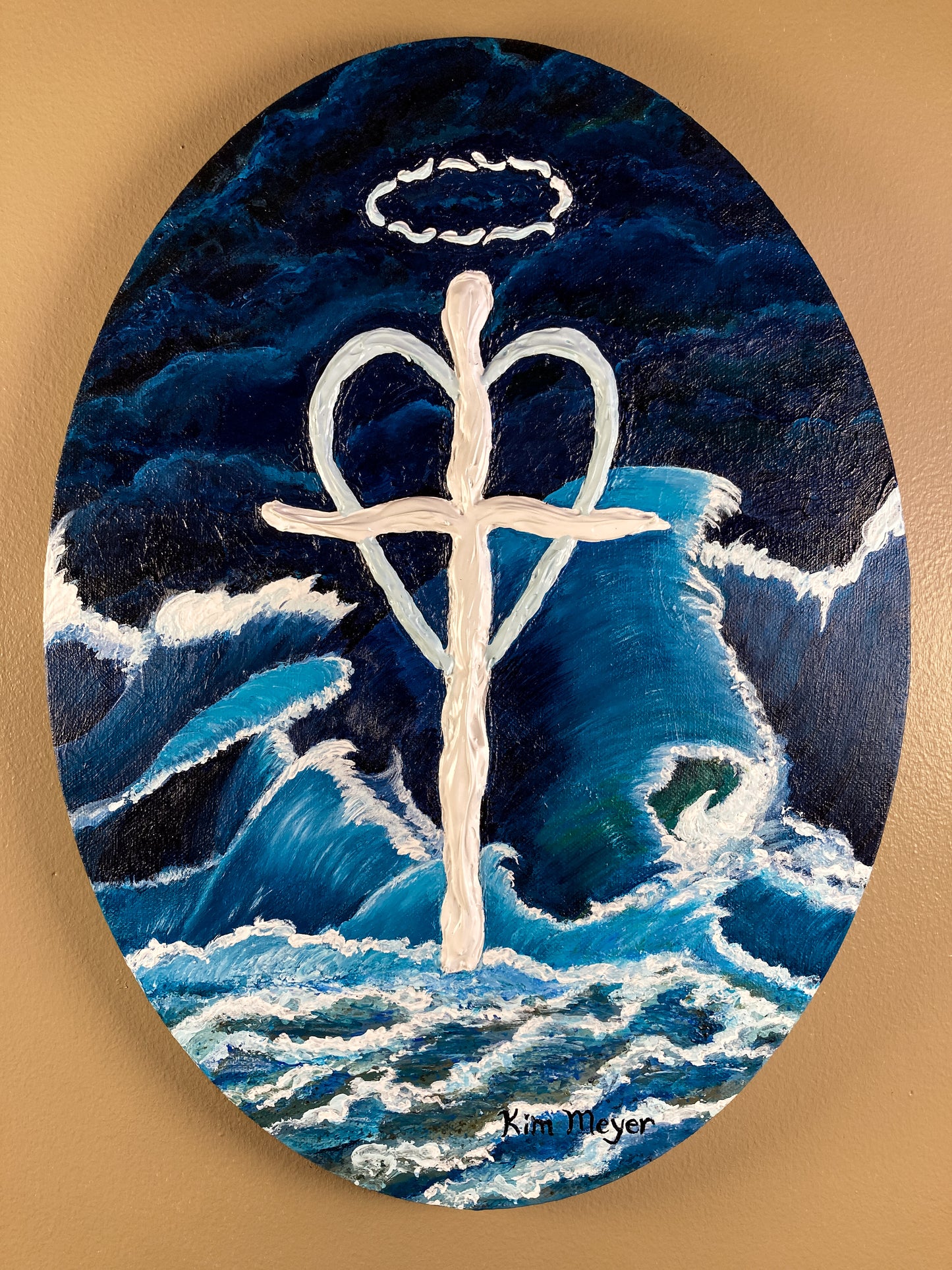 “Steadfast Love” – Original 16x20 Oval Acrylic Painting