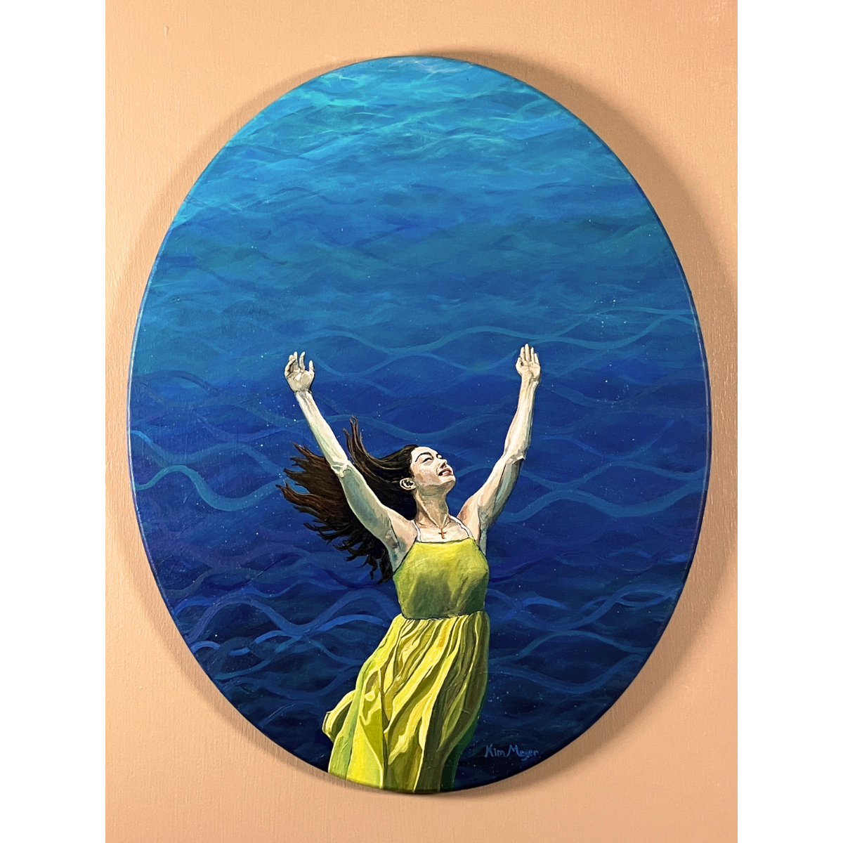 "The Depths of Christ's Love" - Original 16x20 Oval Acrylic Painting