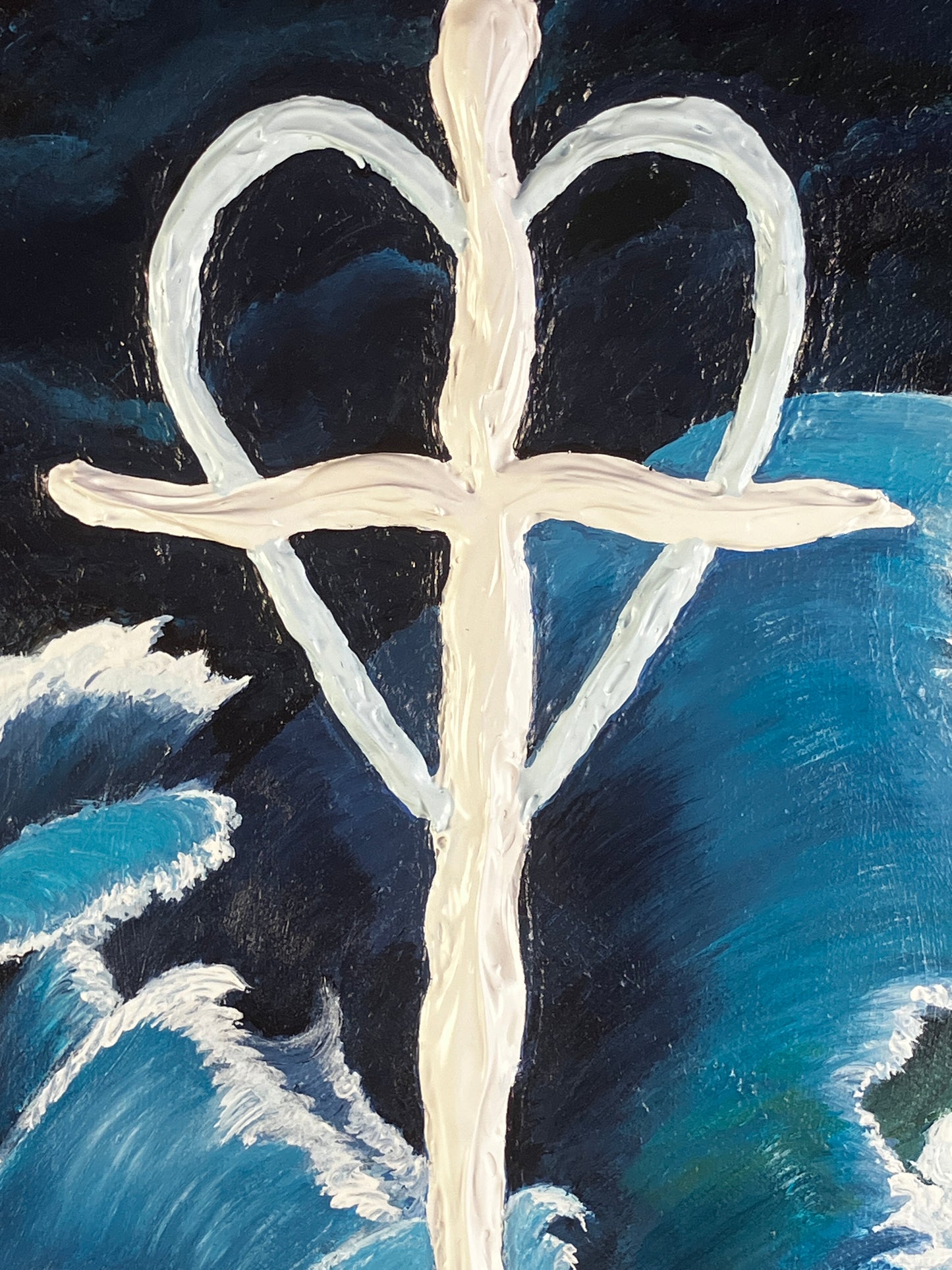 “Steadfast Love” – Original 16x20 Oval Acrylic Painting